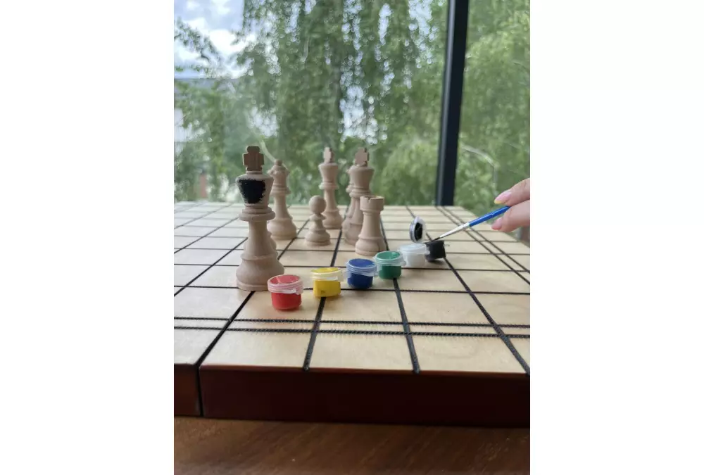 Zestaw szachowy nr 5 do samodzielnego malowania i montażu