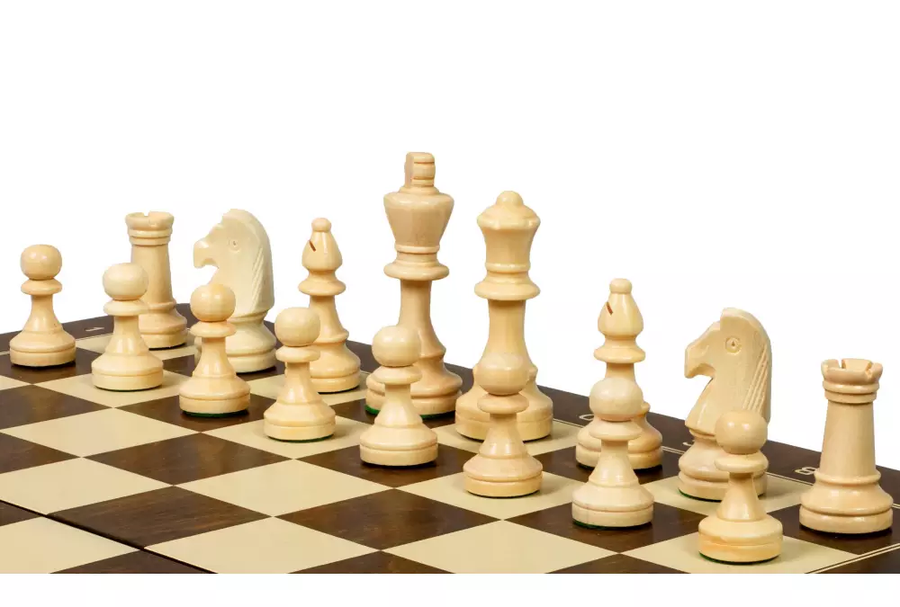 Szachy treningowe drewniane (40x40cm) - pole 40 mm