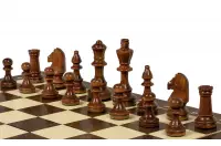 Szachy treningowe drewniane (40x40cm) - pole 40 mm