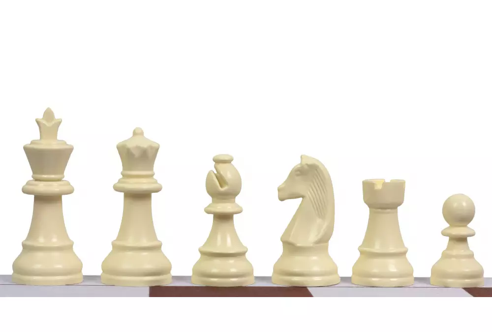 Figury szachowe Staunton nr 3 plastikowe (król 65 mm) do gry i analizy