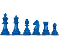 Figury szachowe Staunton 6, plastikowe (król 95 mm) - niebieskie Figury szachowe Staunton 6, plastikowe (król 95 mm) - niebieskie