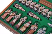 DUŻE SZACHY FANTAZJA (58x58cm) intarsjowane