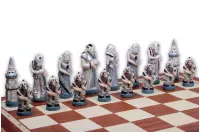 DUŻE SZACHY FANTAZJA (58x58cm) intarsjowane