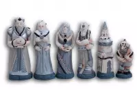 DUŻE SZACHY FANTAZJA (58x58cm) intarsjowane