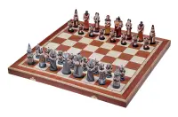 DUŻE SZACHY FANTAZJA (58x58cm) intarsjowane