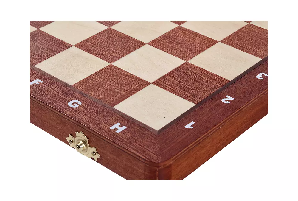 Składana kasetka szachowa z miejscem do przechowywania figur (pole 40 mm)