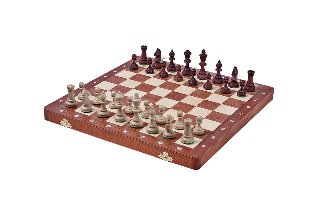 Szachy Turniejowe nr 4 Intarsjowane z dodatkowymi hetmanami