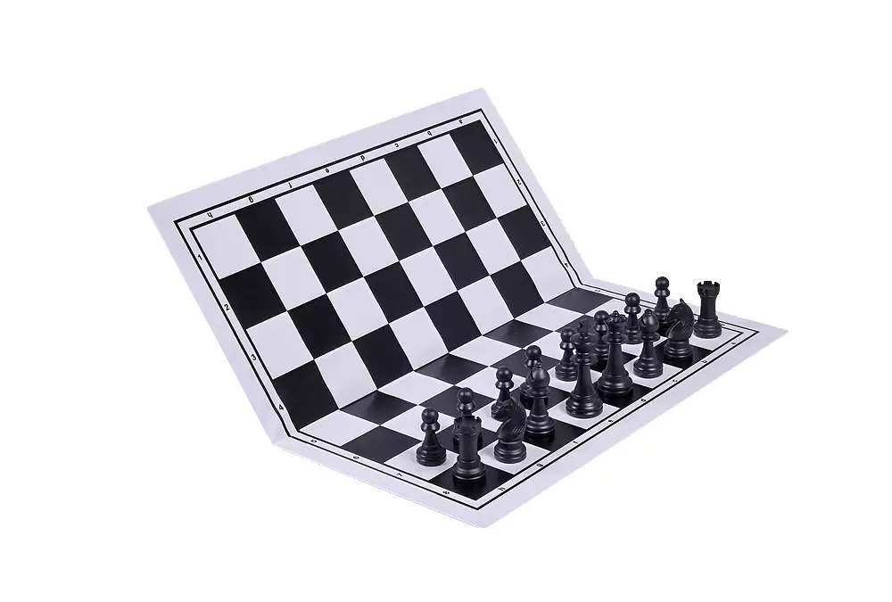 Składana, plastikowa deska szachowa, czarno - biała