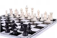 Składana, plastikowa deska szachowa, czarno - biała