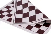 Szachownica zwijana, dwustronna: szachy + 100 polowe warcaby, biało - brązowa Szachownica zwijana, dwustronna: szachy + 100 polowe warcaby, biało - brązowa