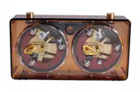 Zegar plastikowy CLASSIC mały, bursztyn