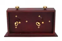 Zegar drewniany BHB z podstawką - duży ciemny Zegar drewniany BHB z podstawką - duży ciemny