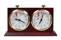 Zegar drewniany BHB z podstawką - duży ciemny Zegar drewniany BHB z podstawką - duży ciemny