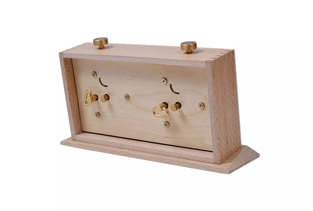 Zegar drewniany BHB z podstawką - duży jasny