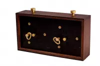 Zegar drewniany BHB bez podstawki - mały ciemny Zegar drewniany BHB bez podstawki - mały ciemny