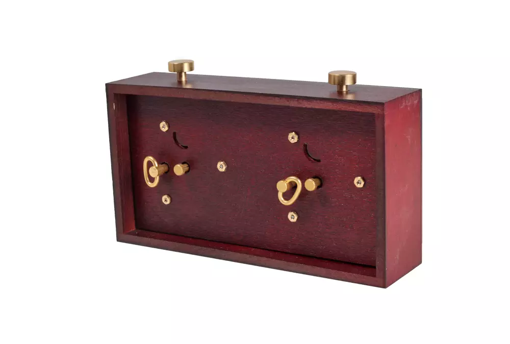 Zegar szachowy drewniany BHB bez podstawki - duży ciemny