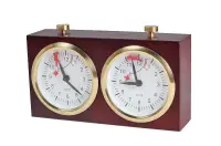 Zegar szachowy drewniany BHB bez podstawki - duży ciemny