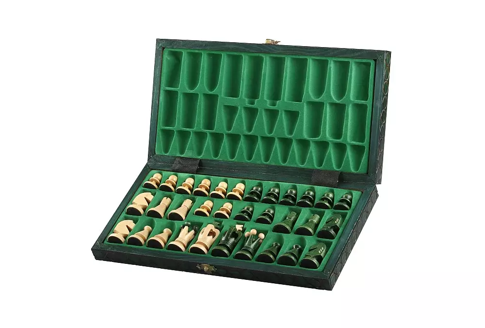 SZACHY KRÓLEWSKIE ŚREDNIE (35x35cm) kolor zielony