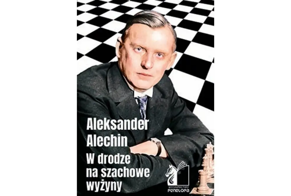 zielona okładka, symbole szachowe