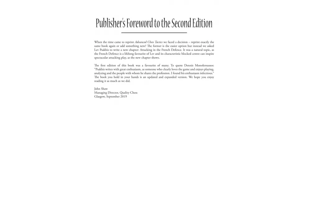 Advanced Chess Tactics 2nd edition by Lev Psakhis (miękka okładka)