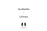 Chess Behind Bars by Carl Portman (twarda okładka)