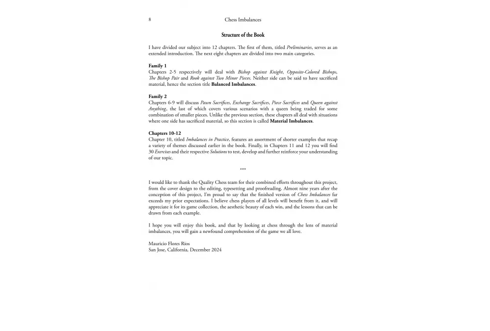 Chess Imbalances – a GM Guide by Mauricio Flores Rios (twarda okładka)