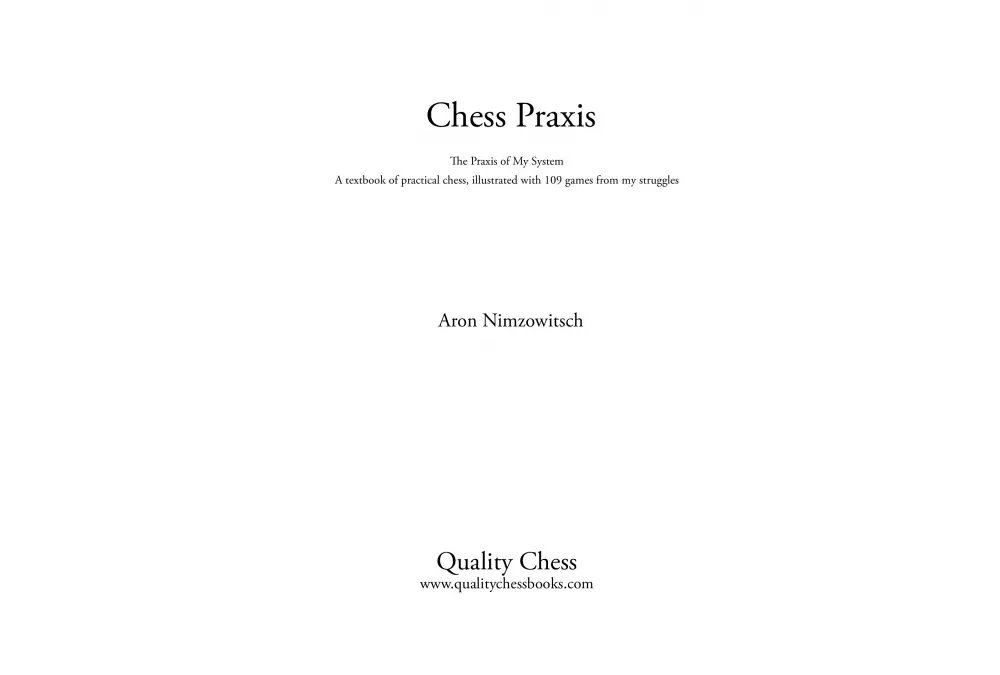 Chess Praxis by Aron Nimzowitsch (miękka okładka)