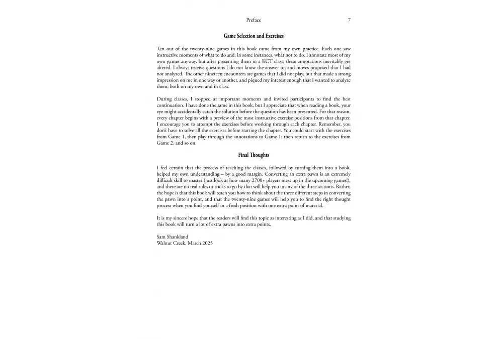 Converting an Extra Pawn in Chess by Sam Shankland (miękka okładka)