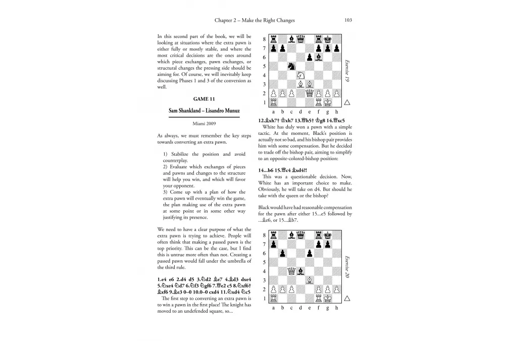 Converting an Extra Pawn in Chess by Sam Shankland (miękka okładka)