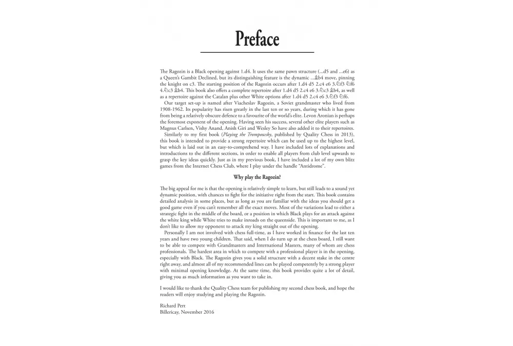 Playing the Ragozin by Richard Pert (twarda okładka)